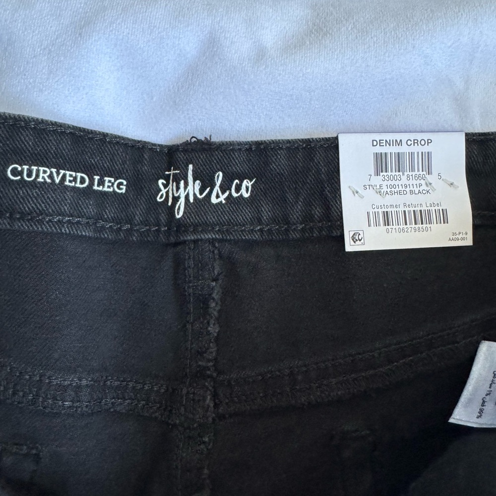 Style & Co. Black Ripped Capris - Picture 9 of 10
